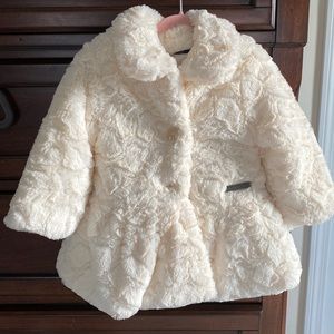 Calvin Klein faux fur toddler coat, 18 months